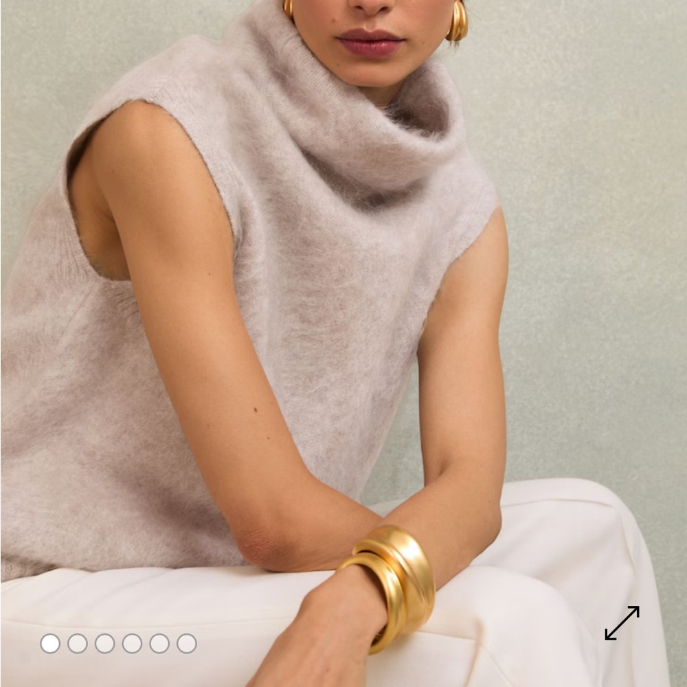 Reiss Misty brushed cashmere tank top in neutral S sold out!